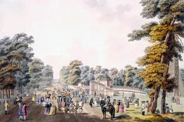 Der Ort des Feuerwerks im Prater, Wien, 1792